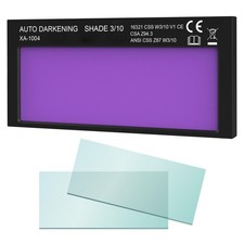 SHINE Shade 10 2x4 1/4 Auto Darkening Welding Lens, Ultra Clear, High Definit...