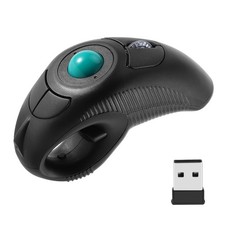 2.4G Wireless Air Mouse Ergonomic Trackball Handheld Finger USB Mouse for PC