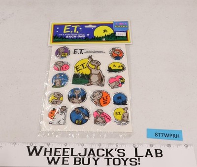 E.T. The Extra-Terrestrial Stick-Ons Fuzzie Stickers 1982 Movie