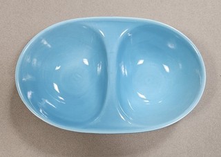 Homer Laughlin Fiesta Harlequin TURQUOISE Divided Bowl From The 1950s