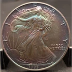 1995 American Silver Eagle – 1 oz Fine Silver – Toning – Brilliant Detail