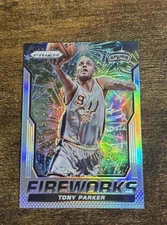 Tony Parker 2014-15 Panini Prizm Fireworks Silver #6 Insert Card Spurs SP Free