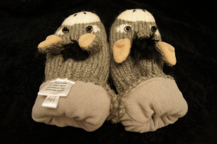 MITONES DONKEY tejido ADULTO polar forrado mula ANIMAL regalo deLux SOMBRERO VENDIDO POR SEPARADO Foto 3 de 4