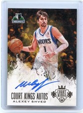 2013-14 COURT KINGS #38 ALEXEY SHVED AUTOGRAPH #51/349, MINNESOTA TIMBERWOLVES