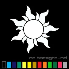 Tangled Sun Sticker Vinyl Decal - Rapunzel Symbol Car Window Bumper Wall Decor