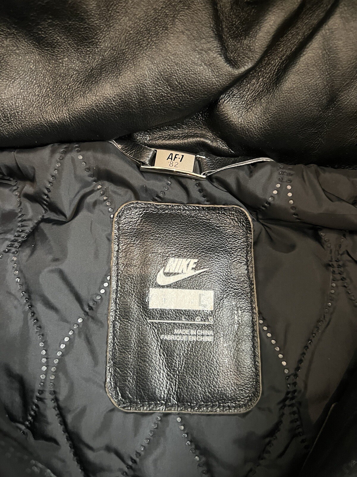 SACAI X NIKE Raro campione inedito Nike parka pelle Air Force 1 20 anni anniversario 2002