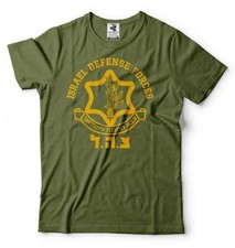 Mens Israel Defense Forces Tee Israel Patriotic Shirt Israel Military Green tee