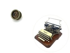 Hammond No.12 Typewriter K ( Key Antique Part Vtg Glass Keytop Keyboard thumbnail