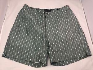 The-Mens-Store-Bloomingdales-Swim-Trunks-Calder-5-Green-White-with-Zipper