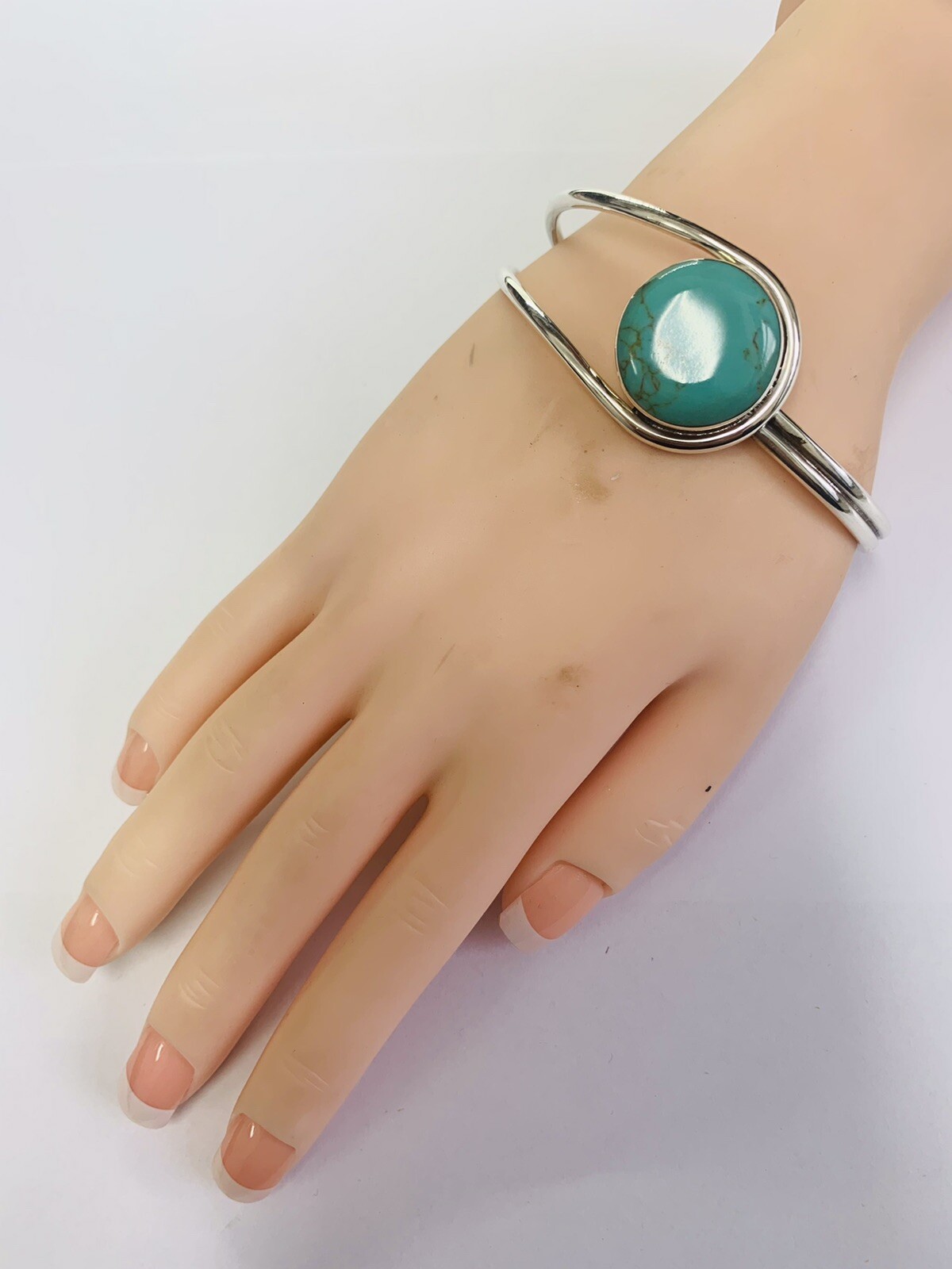 STUNNING SOLID SILVER DESIGNER STYLE LARGE SINGLE… - image 8