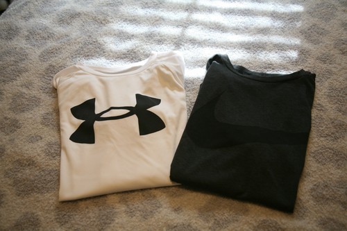 Nike & Under Armour Kids Dri-Fit T-Shirts, Lot of 2, Size Large, Black/White - Picture 4 of 4