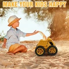 Powerful 4 Wheel Drive RC Dump Truck W/ 360° Tumbing & Lights Toy Gifts for Kids