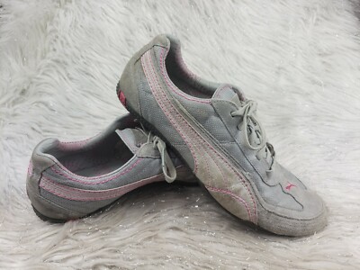 PUMA Gray Pink Suede Sneakers Size 10 / 41