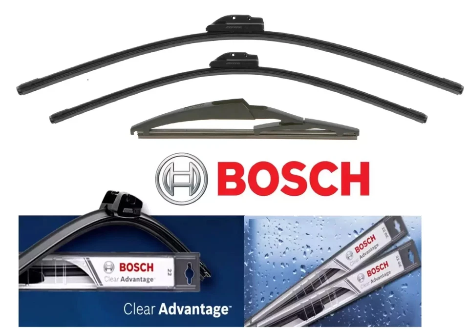 Комплект из 3 стеклоочистителей Bosch слева + справа + сзади для Jeep Renegade 2015 - 2023 годов выпуска - Изображение 2 из 4