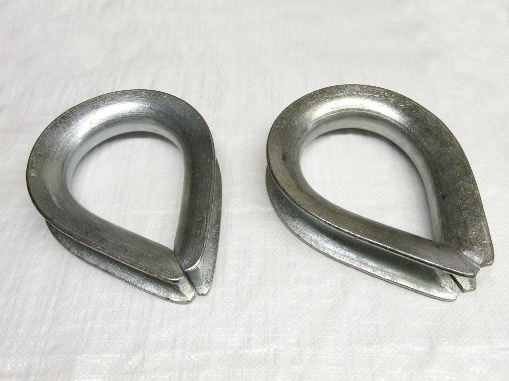 X2 32MM Galvanised Thimbles To BS464 - Lifting Heavy Duty Galv Strong Loop Inch