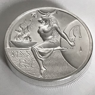 2 oz Silver Egyptian Gods Series Sekhmet Round Ultra High Relief Wastweet Cat