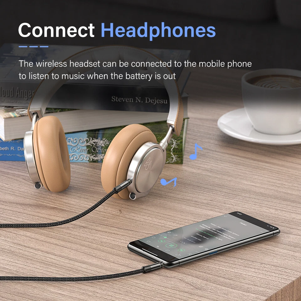 6FT 3.5mm AUX Audio Nylon Braided Cord Cable PC iPod Car Phone headphone more - Image 4 of 4