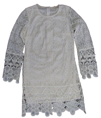 white cotton lace maxi dress Eileen West The Lucia Soft White Cotton Maxi Dress Soft White / XL