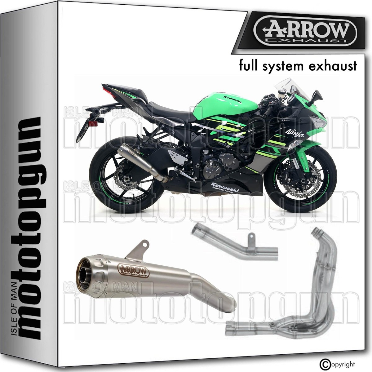 ARROW RC FULL EXHAUST PRO-RACE TITANIUM KAWASAKI ZX6R ZX-6R ARROW RC FULL EXHAUST PRO-RACE TITANIUM KAWASAKI ZX6R ZX-6R