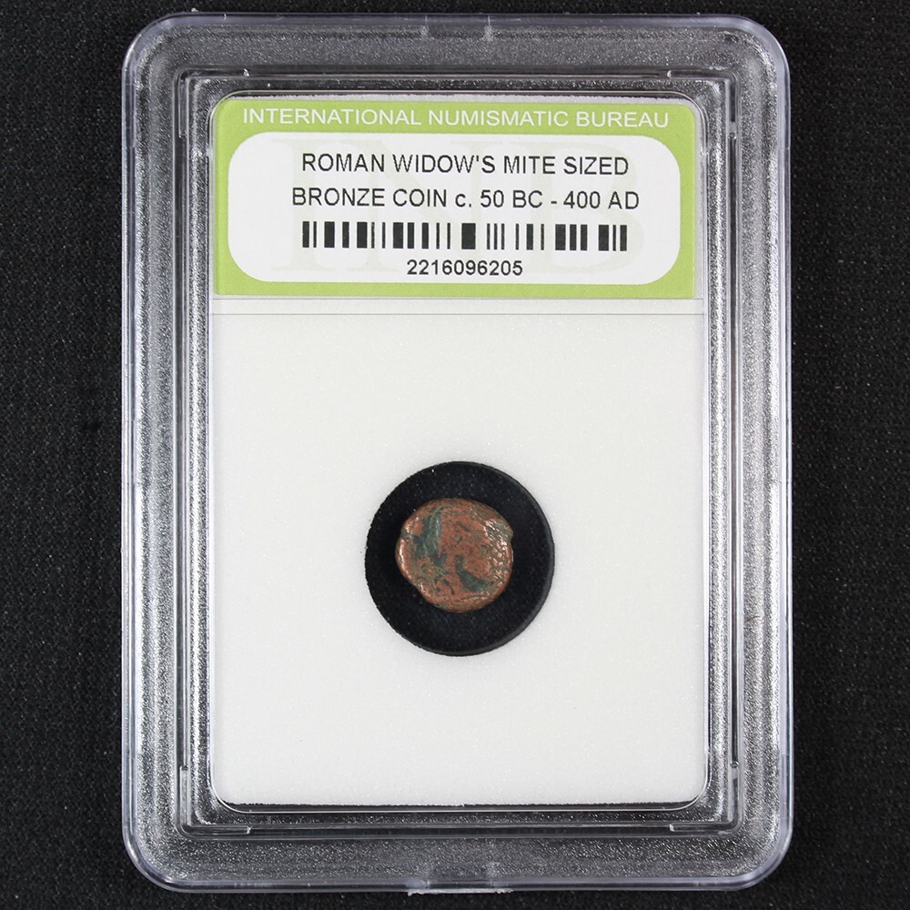 Ancient Roman Widows Mite Sized Bronze Coin 50 BC 400 AD AminoTher