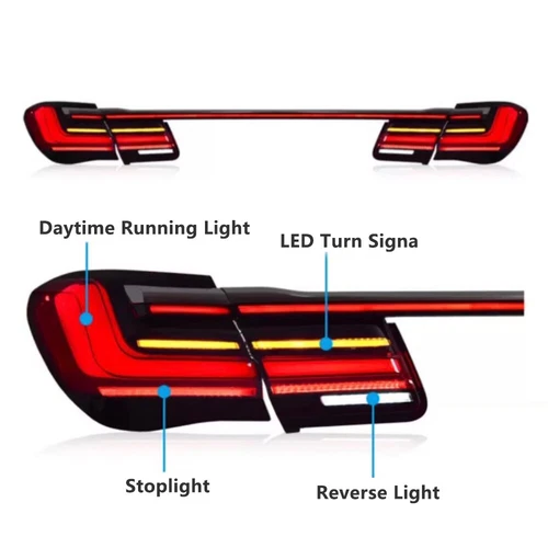 LED Through Rear Light Lamp Assembly Fit 09-15 BMW 7 Series F01 F02 New - Picture 11 of 12