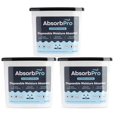 Moisture Absorber Tub with Activated Charcoal - 3-Pack - 18 oz Disp... Fast Ship