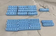 Vintage Lot of 27 Blue Plastic Snap-On Hair Curler Rollers