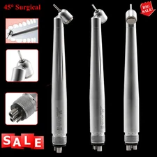 NSK Style Dental 45 Degree Surgical High Speed Handpiece Push Button 4 Hole USA