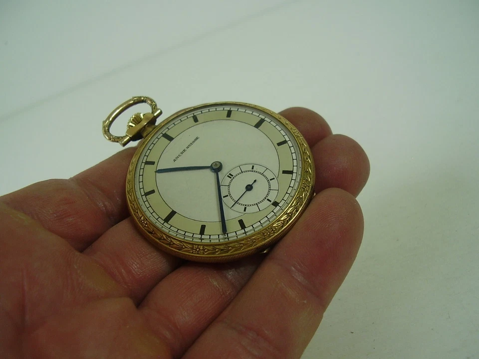 Antike seltene Taschenuhr Vergoldet ANCRE Suisse um 1920 - Bild 3 von 4