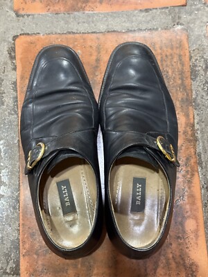 Bally Men's Italian Leather Monk Strap Loafers Size 8US/41EUR