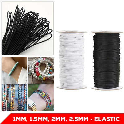 Runde Elastikschnur 1mm 1,5mm 2mm 2,5mm   Stretch Elastik Bead Cord für Basteln