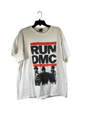 Vintage Rockware Anthill Trading White RUN DMC Graphic T-Shirt