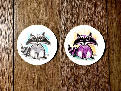 3'' Raccoon Trash Panda Decal Vinyl Sticker Wildlife Coon Cute Garbage Animal Can