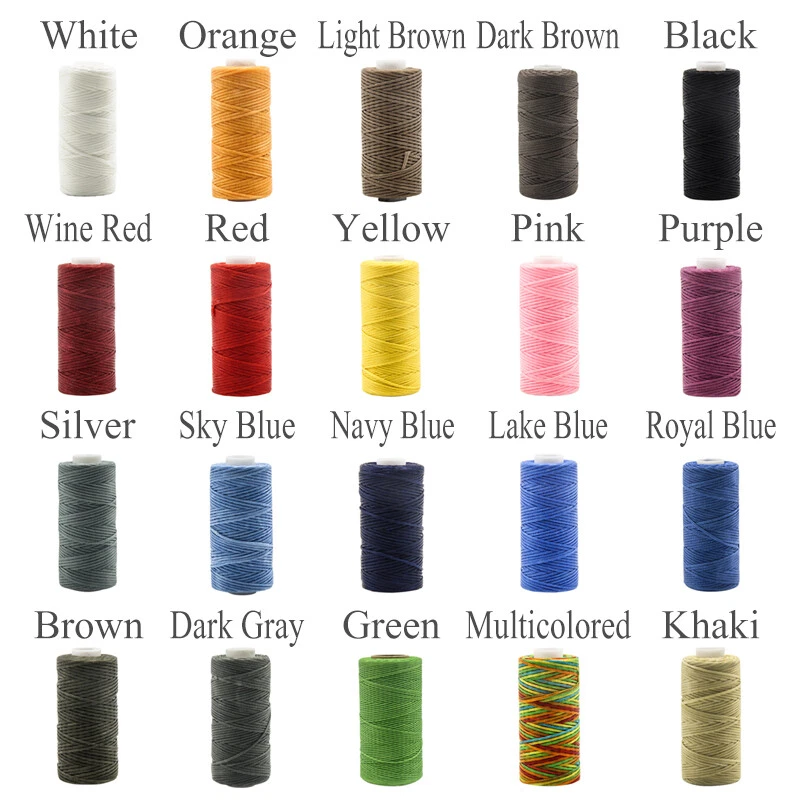 Flat Waxed Sewing Line Thread Leather Cords For DIY Hand Stitching Thread Crafts - Image 3 of 4