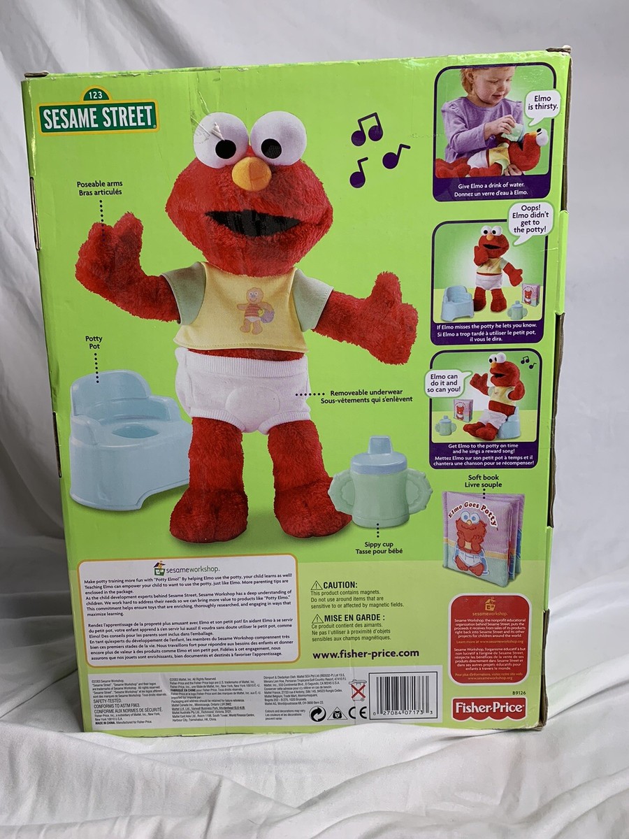 Elmo Potty Training Talking Plush Sesame Street 2003 NOS