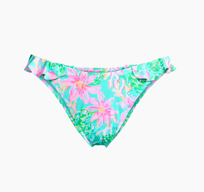 Lily Pulitzer Women's Mitra Surf Blue Bikini Bottoms L33158 Size 10