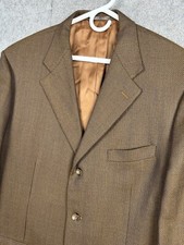 Corneliani Blazer Jacket Men's 46 US Long Brown Extra Fine Made Italy Textured