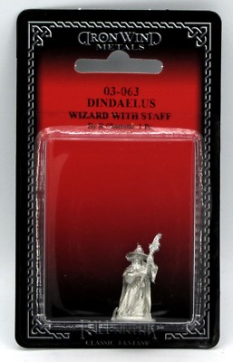Ral Partha 03-063 Dindaelis Wizard with Staff (Player Character) Mage Sorcerer 