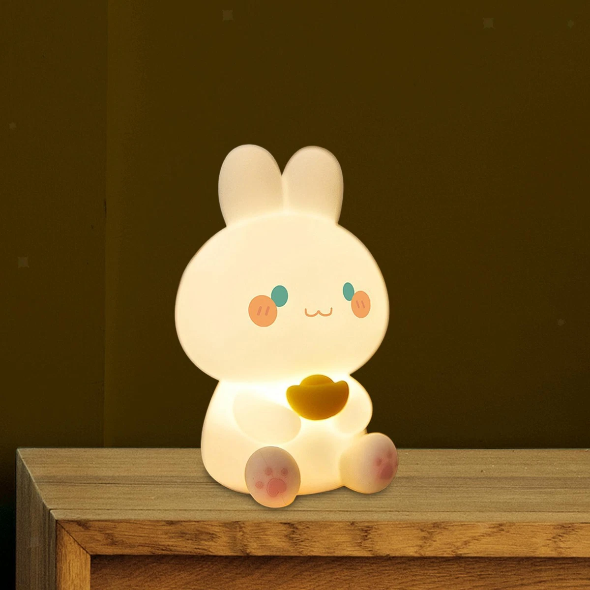 Silicone Night Light for Kids Rabbit Lamp Home Decor Touch
