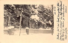 Germany 1941 Berlin House Covered in Snow Trees RPPC WWII field postcard