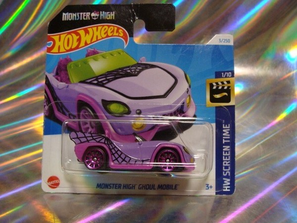Hot Wheels Monster High Ghoul Mobile 2024 Hw Screen Time 1/10 Ovp/Neu 1:64-image
