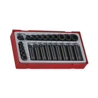 Teng Tools TT9024 - 24 Piece 1/4 inch-3/8 inch Drive Impact Socket Set