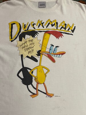 Vintage 1994 Stanley Desantis Duckman T shirt size XL 100% cotton