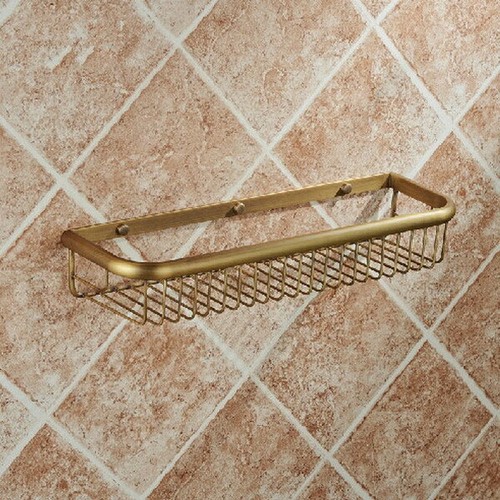 Antik Messing Badezimmer Wandhalterung Duschkorb Regale Caddy Aufbewahrung Gba031 - Bild 7 von 9