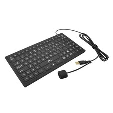 SIIG JK-US0911-S1 Industrial Medical Washable Backlit Keyboard IP68 Pointing