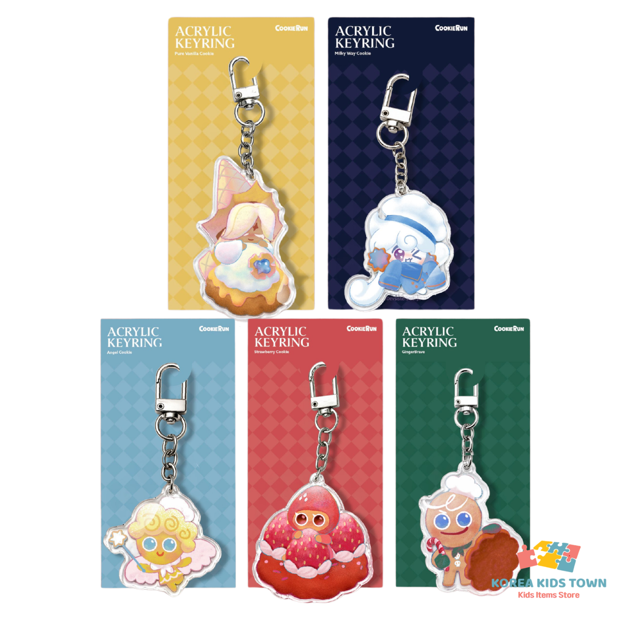 Cookie Run Cookie & More Pop-up Acrylic Keyring - Pure Vanilla