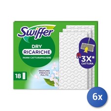6x Swiffer Panni Pavimenti Polvere 18 Pz. Classici