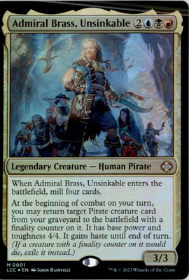 #ad Admiral Brass Unsinkable Commander: The Lost Caverns of Ixalan LCC Foil NM $2.09