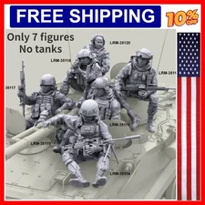 1/35 Modern Special Forces riding on armor vehicle set Resin Figure  Model Ki...