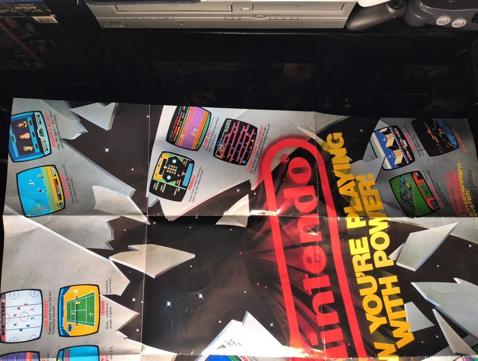 1988 Nintendo NES Now You're Playing With Power! Poster Insert 15.5 x 11.75 RARE - Image 3 of 4